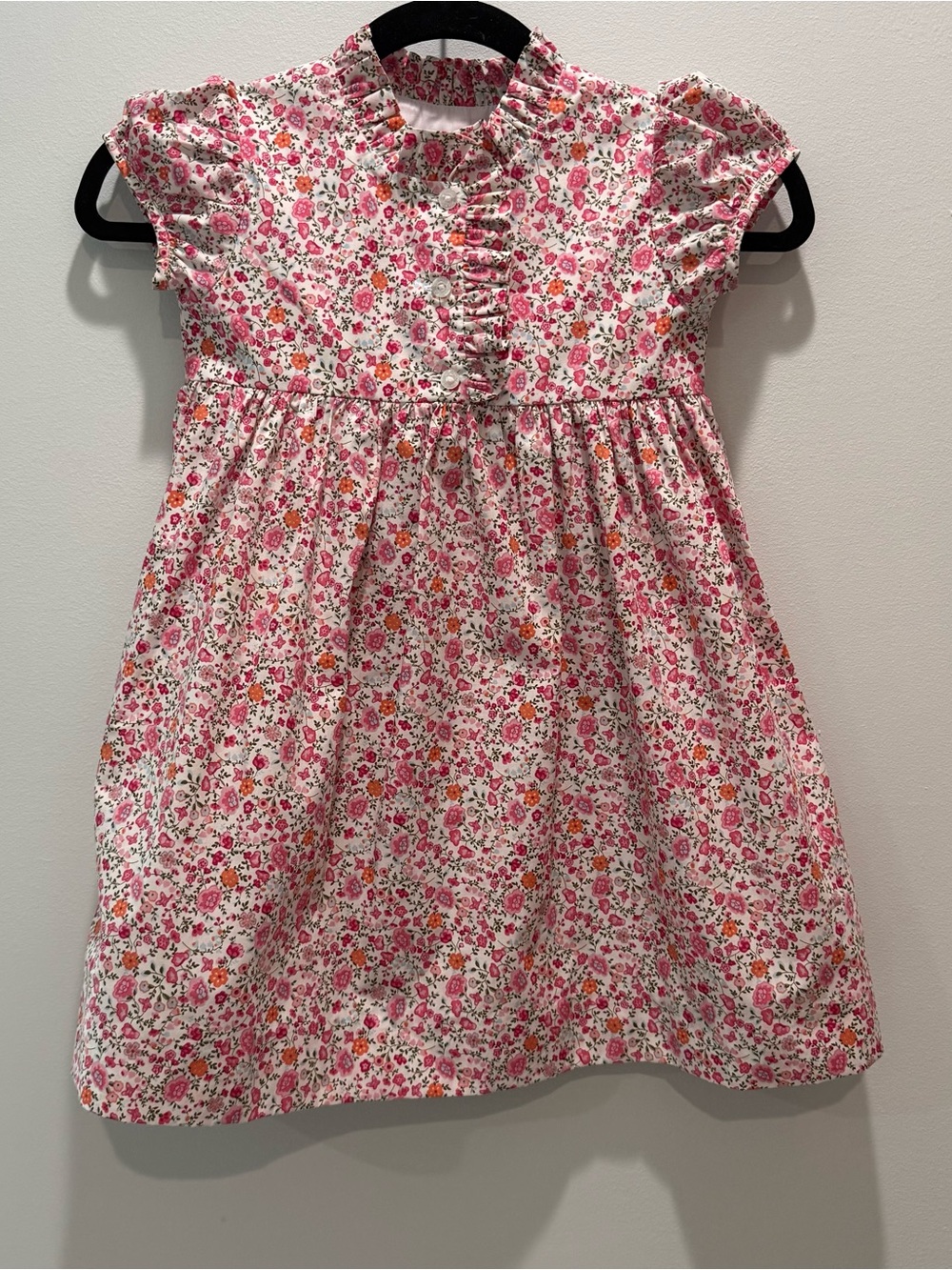 Little English Birdie Floral Ruffle Dress Size 5 Pink - matching sister dress!